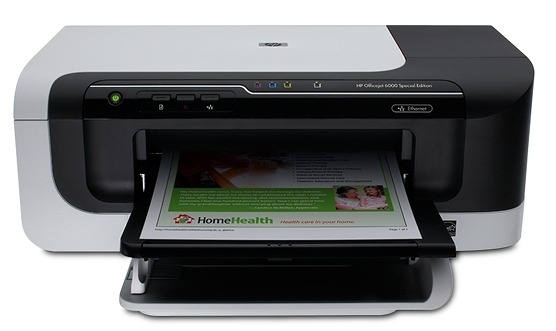 ほぼ全ジャンルでHPがシェアトップ（写真はインクジェットプリンターHP Officejet 6000）