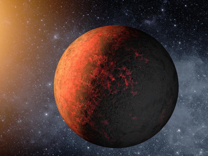 発見された地球サイズの惑星ケプラー20eの想像図
