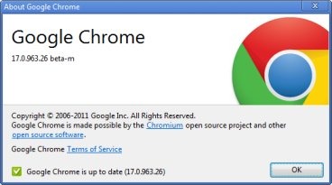 Google Chrome17.0.963.26β