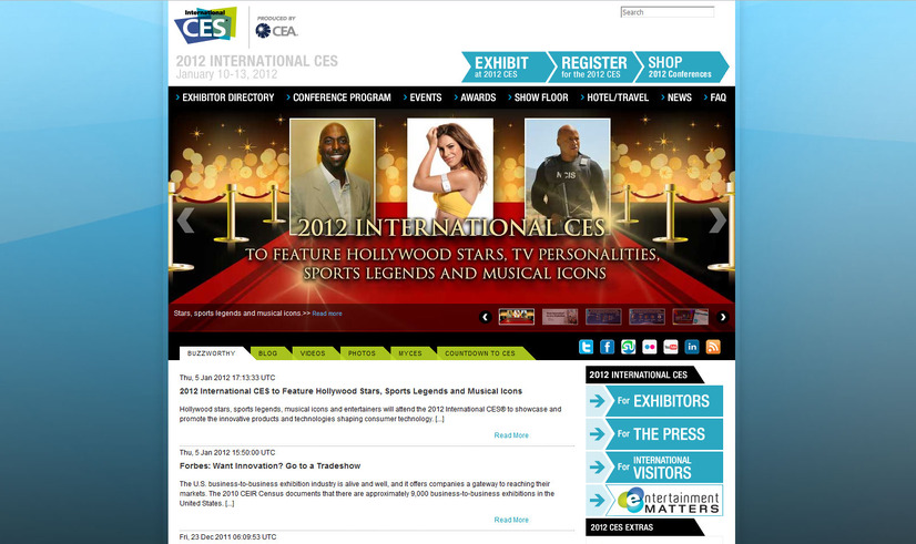 2012 INTERNATIONAL CES 公式サイト