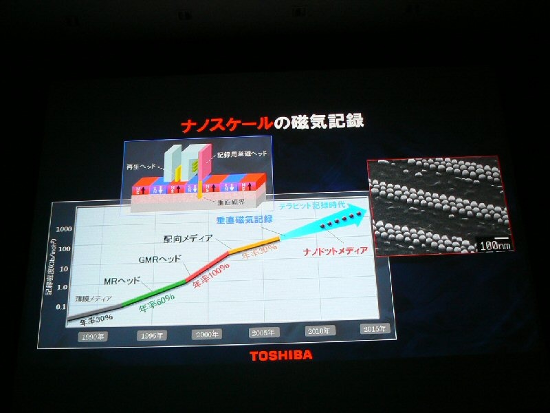 ナノスケールの磁気記録