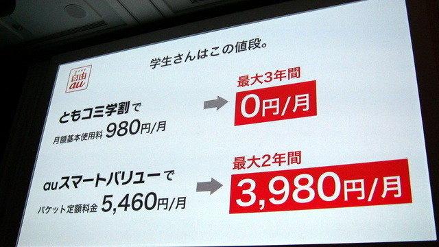 【au 2012春モデル発表会】「モバイル系、固定系のARPUという考え方ではない」……記者団との質疑応答