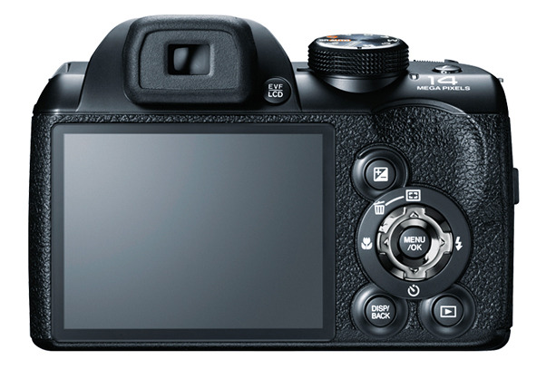 「FinePix S4500」ブラック背面