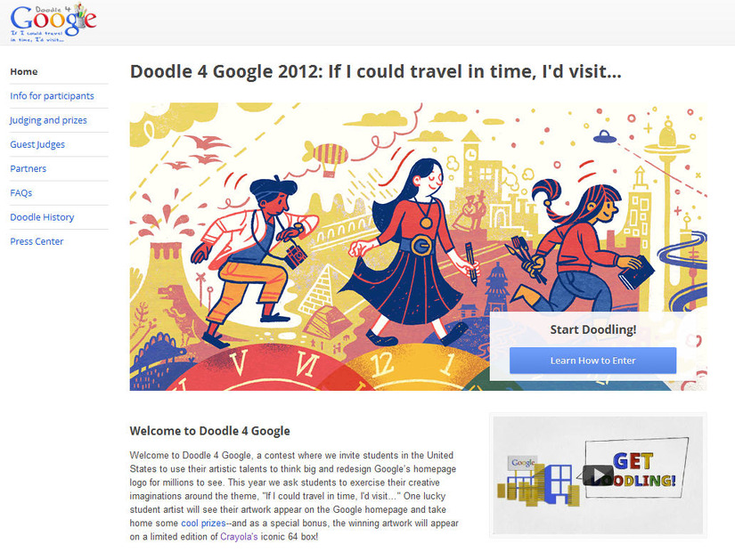 Doodle 4 Google 2012の公式サイト