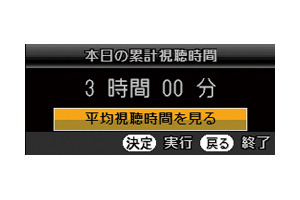 省エネ性能「セーブモード」の画面表示例