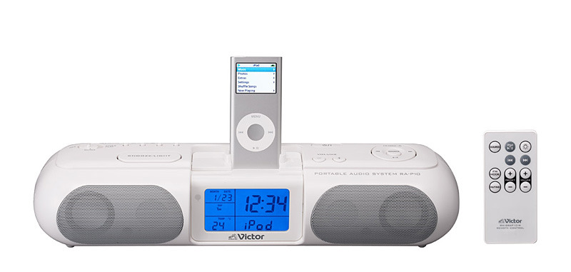 iPod対応のポータブルオーディオシステム「RA-P10-W」