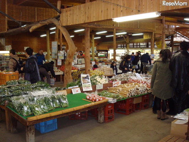 産地直送野菜を販売している「みずほの村市場」