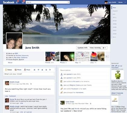 Facebookのタイムライン