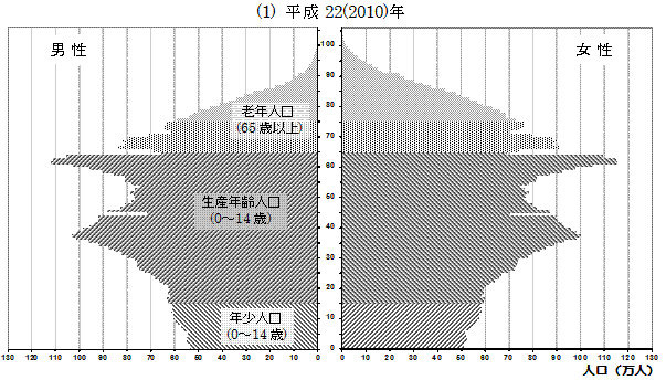 2010年現在の人口ピラミッド