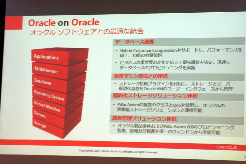 日本オラクル、フレキシビリティに富むストレージ新製品「Pillar Axiom 600」　日本オラクル本社で開催された発表会
