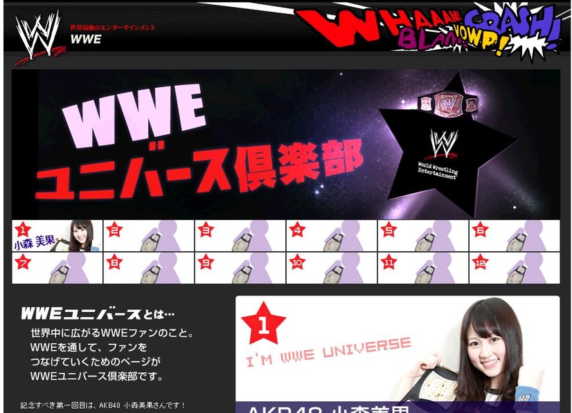 インタビューが掲載されたWWEユニバース倶楽部