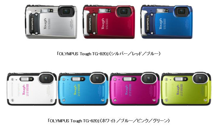 「OLYMPUS Tough TG-820」「OLYMPUS Tough TG-620」