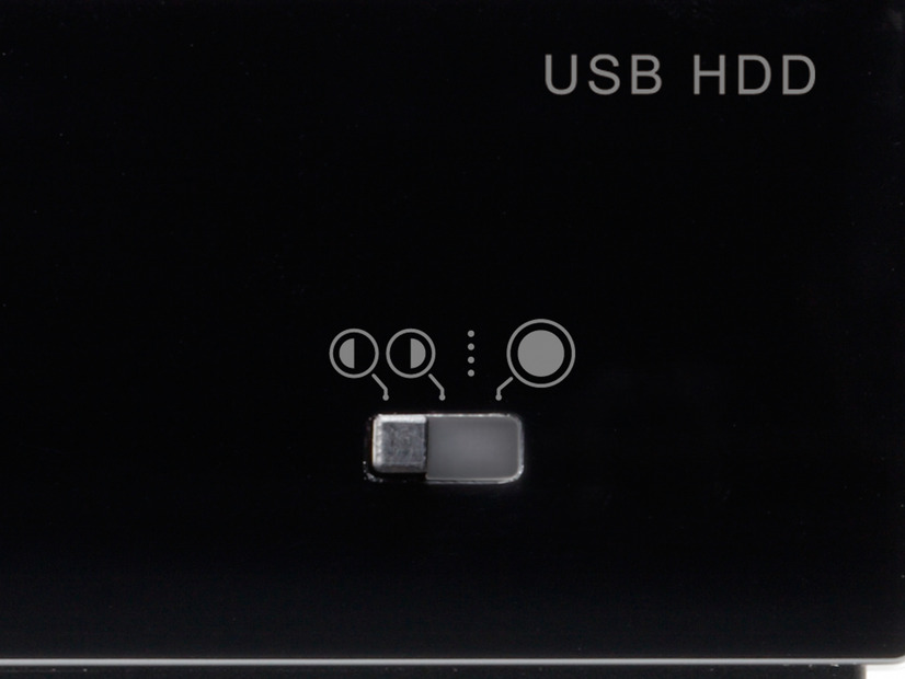 3TB「HD-AMC3.0TU3/V」のチェンジャースイッチ