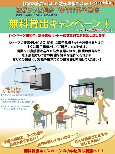 後付け電子黒板無料貸出キャンペーン