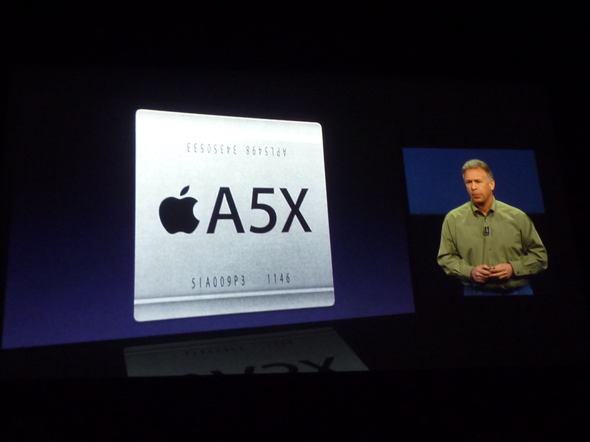 新たに搭載されるA5Xプロセッサー。グラフィック処理がクアッドコア。