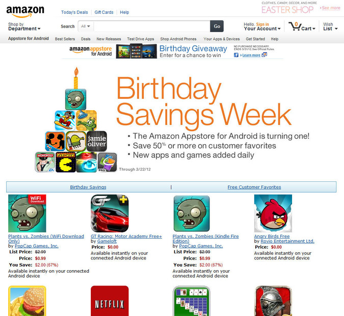 amazon AppStore for Android