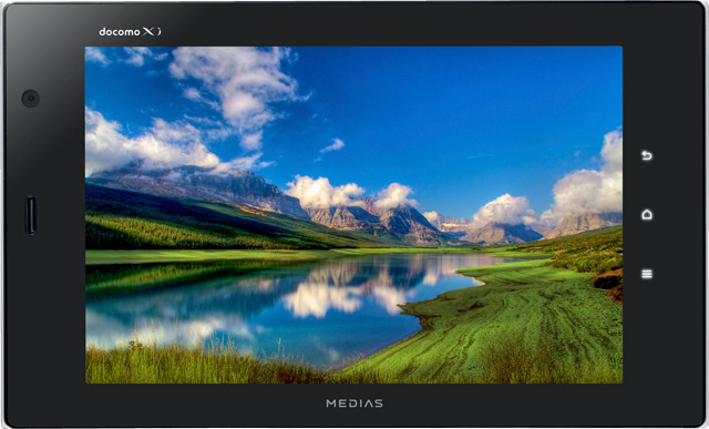 「NOTTV」対応端末の「ドコモ タブレット MEDIAS TAB N-06D」
