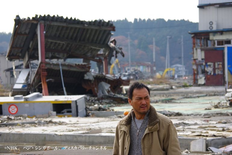 世界に震災を伝えるため被災地を訪ねた渡辺謙