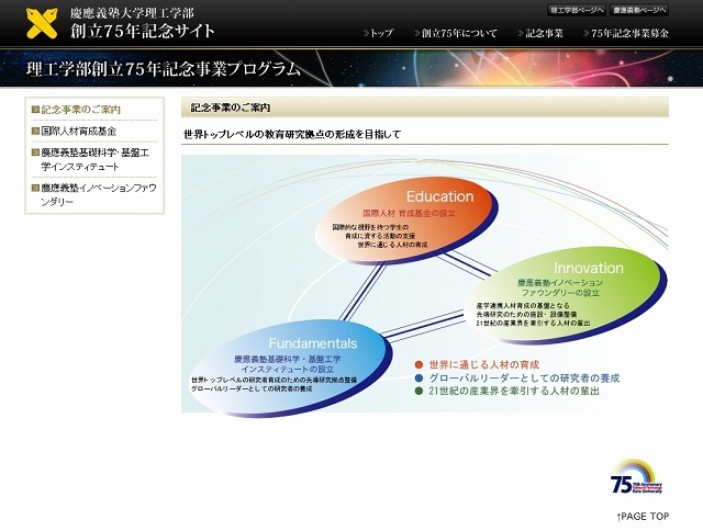 記念事業の3つの柱