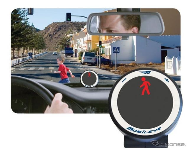 アイモバイルが発売する、Mobileye 衝突防止補助システム