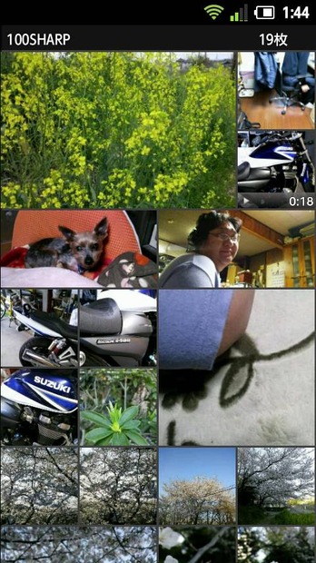 写真の一覧表示はこのように自動的にレイアウトされる。なかなか楽しい機能だ。