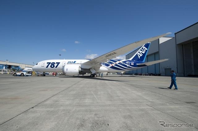 ANA向けボーイング787ドリームライナー初号機