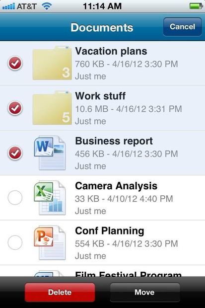 SkyDrive for iOS