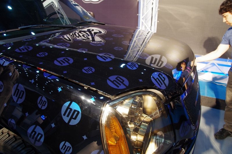 HP LatexインクでプリントしたカッティングシートでモディファイされたHPカー