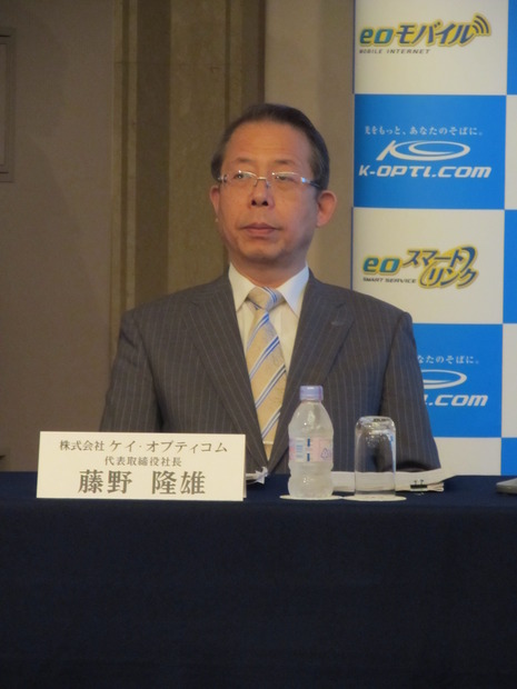 ケイ・オプティコム 代表取締役社長 藤野隆雄氏