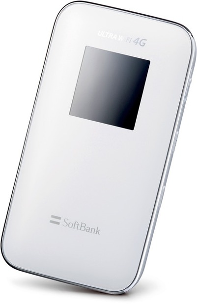 ULTRA WiFi 4G SoftBank 102Z。「SoftBank 4G」に対応した下り最大76MbpsのモバイルWi-Fiルーター。スマートフォンなど同時接続は10台まで可能。