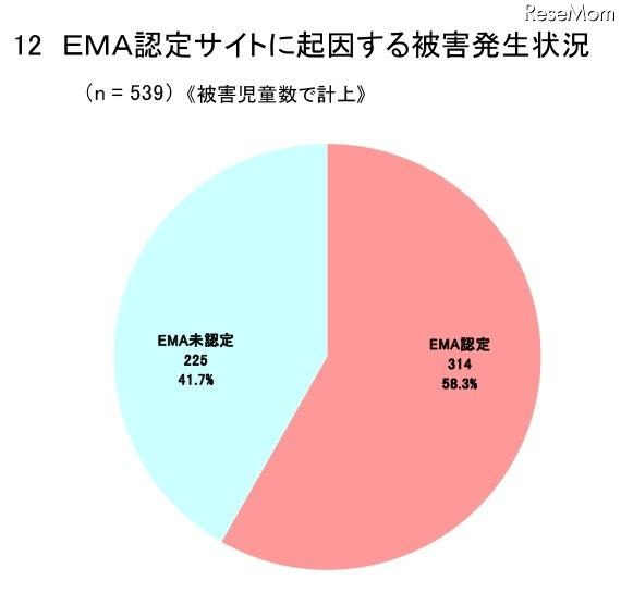 EMA認定サイトに起因する被害発生状況