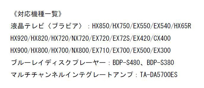 「JOYSOUND.TV」対象機器一覧