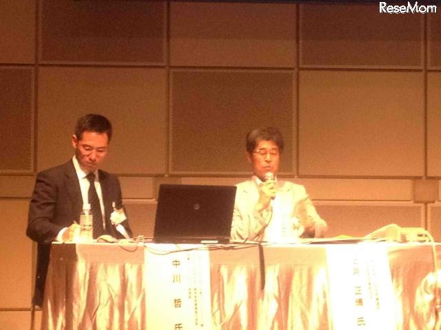 パネルディスカッション、日本マイクロソフトの中川哲氏と文部科学省の上月正博氏