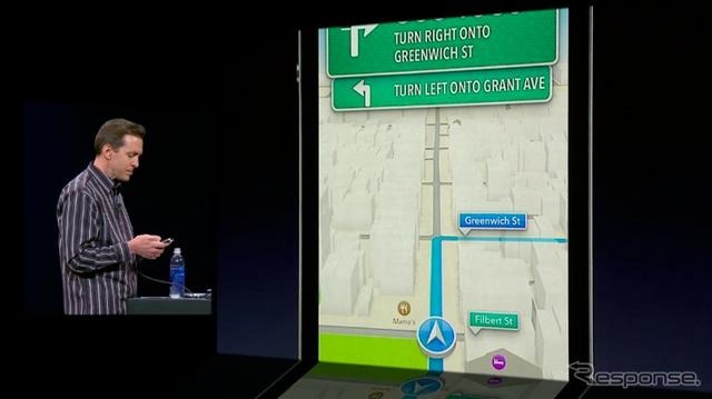 【WWDC 12】アップル音声コントロールのiOS6ナビ、トヨタ・ホンダ・BMWなどが対応予定