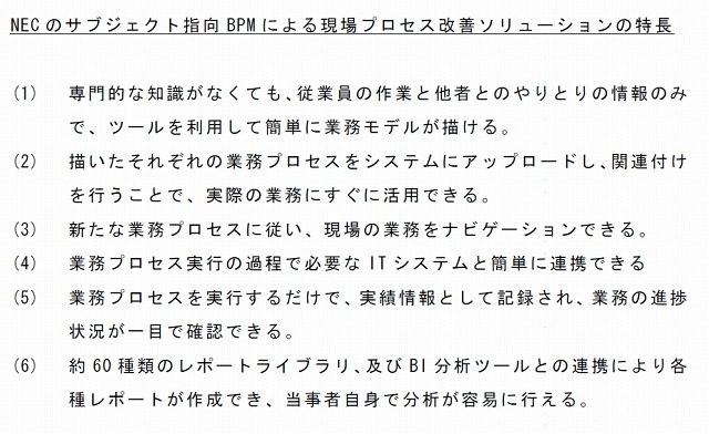 現場プロセス改善ソリューションの特長