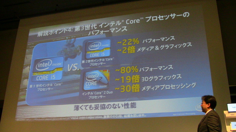 第3世代インテルCoreプロセッサーと旧世代プロセッサーとの比較