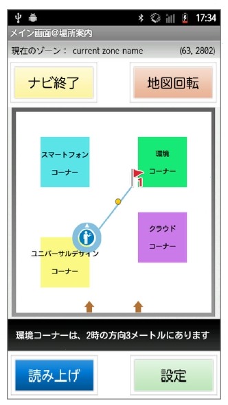 スマートフォンの表示画面例