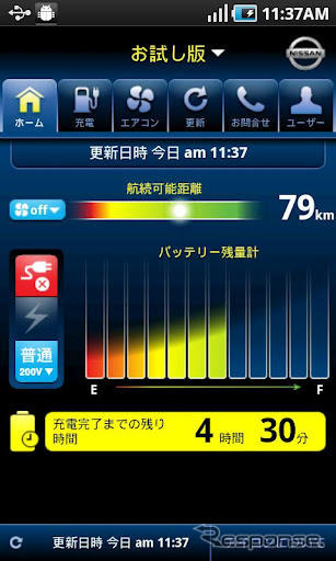 日産、EV向けバッテリー残量予測サービス開始