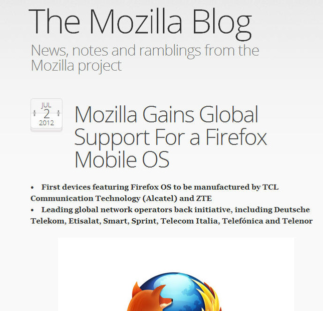 Mozillaの公式ブログ