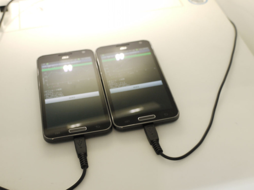 デモに使われていた「GALAXY SII WiMAX ISW11SC」