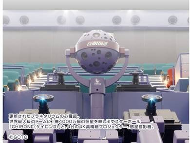 世界最多1億4,000万個の星を映し出す投影機