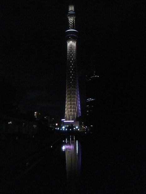 横十間橋からのスカイツリー（7月11日撮影）