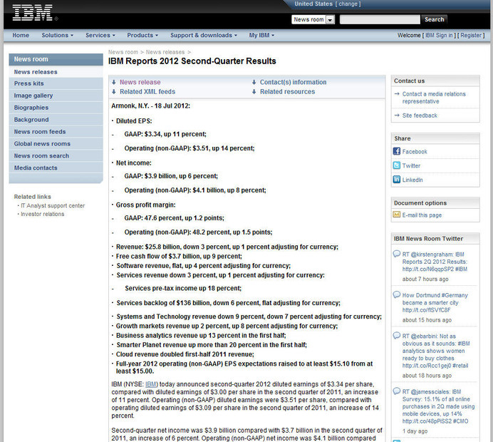 IBMのリリース