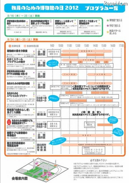 教員のための博物館の日2012　チラシ