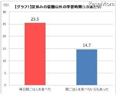 夏休みの宿題以外の学習時間