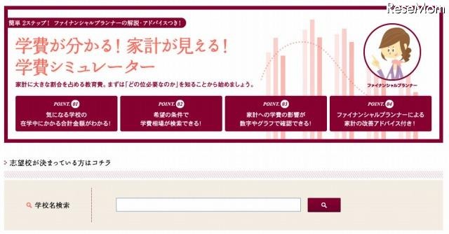学費シミュレーター　イメージ
