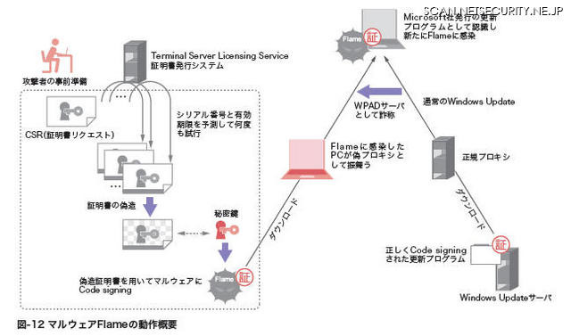 マルウェア「Flame」の動作概要。