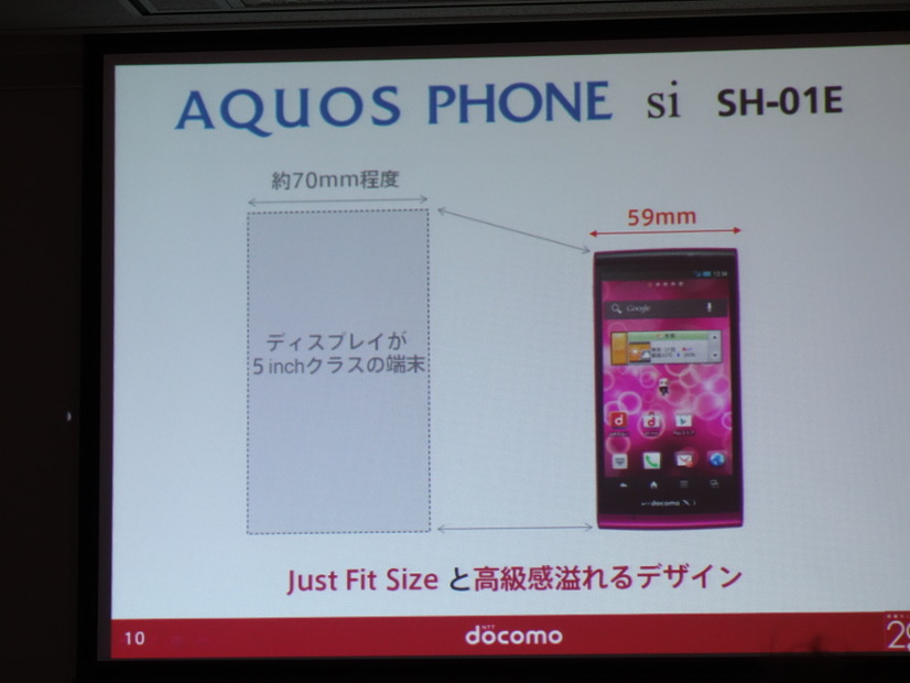 「docomo with series AQUOS PHONE si SH-01E」