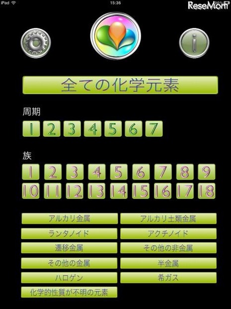 iPhone/iPod touch/iPad用アプリケーション「i化学元素