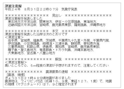 津波注意報